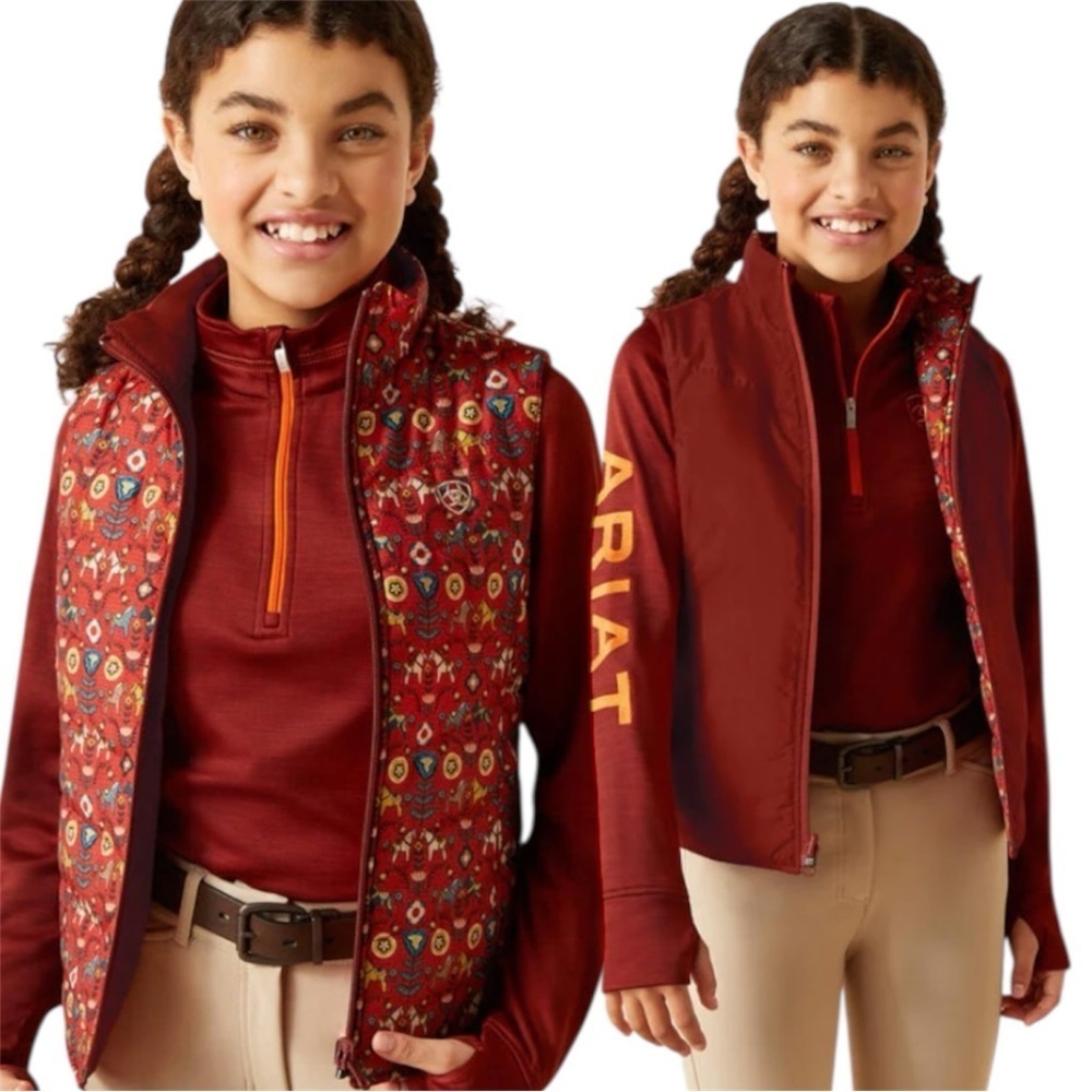 Ariat | Youth Girls Bella Insulated Reversible Vest Horseback Riding Western